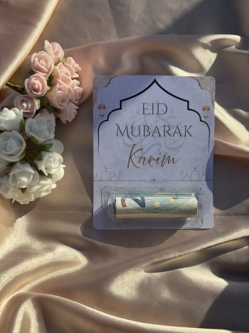 Carte Personnalisée avec Encoche pour Billet