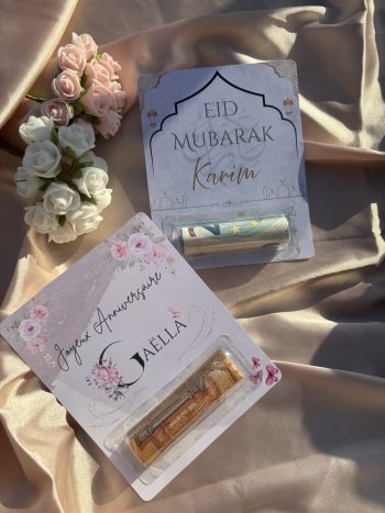 Carte Personnalisée avec Encoche pour Billet